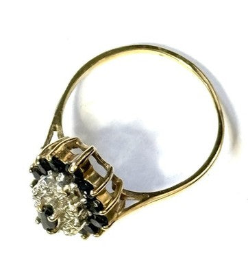 Diamond & Sapphire Marquis Multi Stone Ring