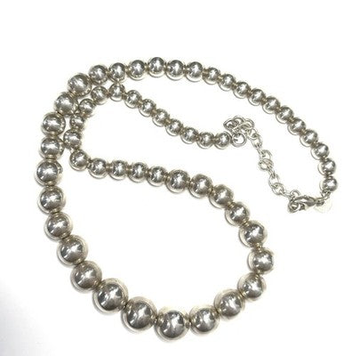 Tiffany & Co. Graduated Bead HardWear Drop Silver 16" - 18" Extendable Necklace
