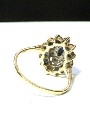 Diamond & Sapphire Marquis Multi Stone Ring