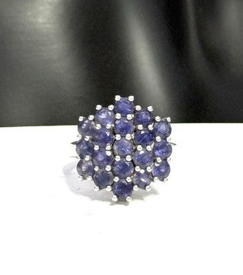 Amazing Pyrite Lit Lapis Lazuli Cluster Ring
