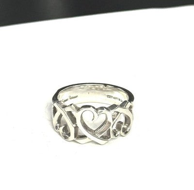 Authentic Tiffany & Co Paloma Picasso Triple Loving Heart Ring size K 1/2