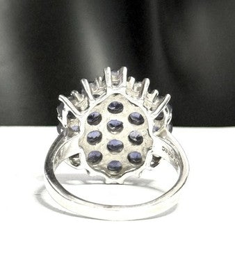 Amazing Pyrite Lit Lapis Lazuli Cluster Ring