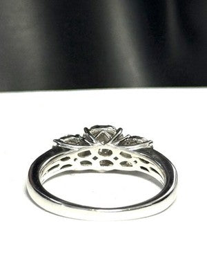 WoW Three Graduated Diamond Cluster & Channel Set Shoulder 9ct White Gold Ring