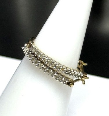 28 Diamond Studded 9ct Gold Hoop Earrings