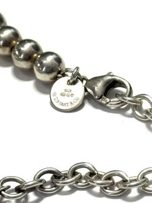 Tiffany & Co. Graduated Bead HardWear Drop Silver 16" - 18" Extendable Necklace