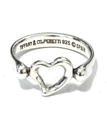 AUTHENTIC Tiffany & Co Elsa Peretti Open Heart Ring Size K