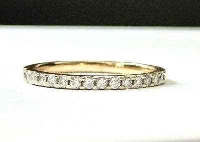 15 Diamond 0.45ct Gold Stacking Ring Size K