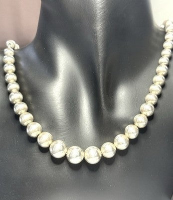 Tiffany & Co. Graduated Bead HardWear Drop Silver 16" - 18" Extendable Necklace