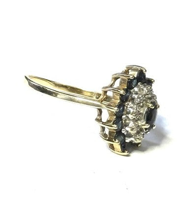 Diamond & Sapphire Marquis Multi Stone Ring