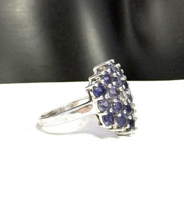 Amazing Pyrite Lit Lapis Lazuli Cluster Ring