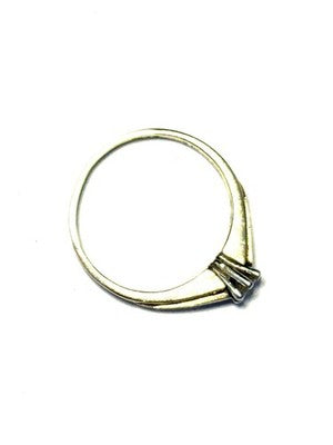 Cute Vintage Diamond Solitaire Size H 1/2 Gold Ring