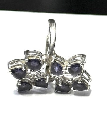 Stunning Blue Amethyst Multi Gem Floral Design Ring