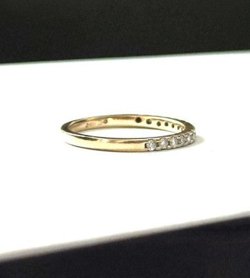 15 Diamond 0.45ct Gold Stacking Ring Size K