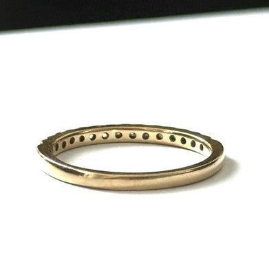 15 Diamond 0.45ct Gold Stacking Ring Size K