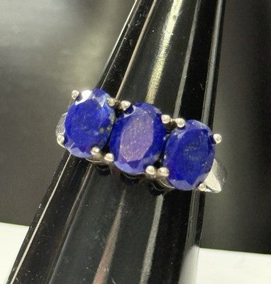 New Lapis Lazuli Trilogy Ring Size N