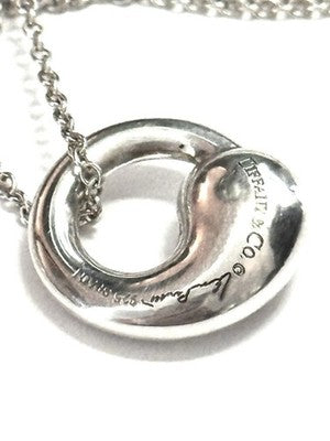 Authentic Tiffany & Co - Elsa Peretti Eternal Circle Pendant & Tiffany Chain