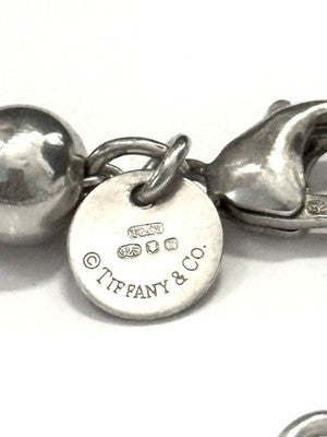 Tiffany & Co. Graduated Bead HardWear Drop Silver 16" - 18" Extendable Necklace