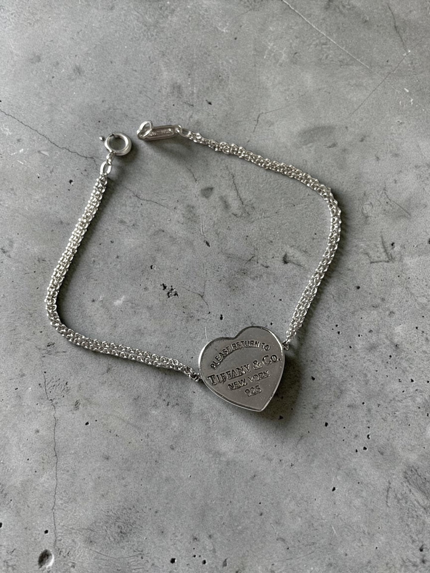 Tiffany & Co Return To Tiffany Heart Double Chain 6.5" Bracelet 925 (Copy)