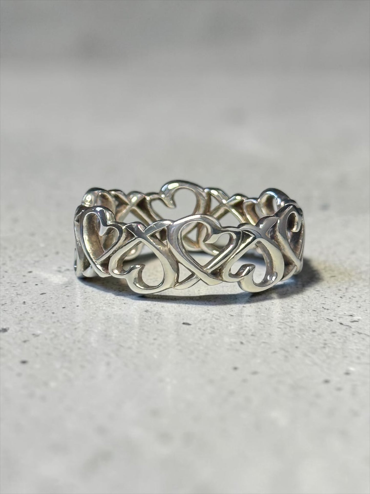 Tiffany & Co Paloma Picasso Retired Loving Hearts Ring Size P 1/2