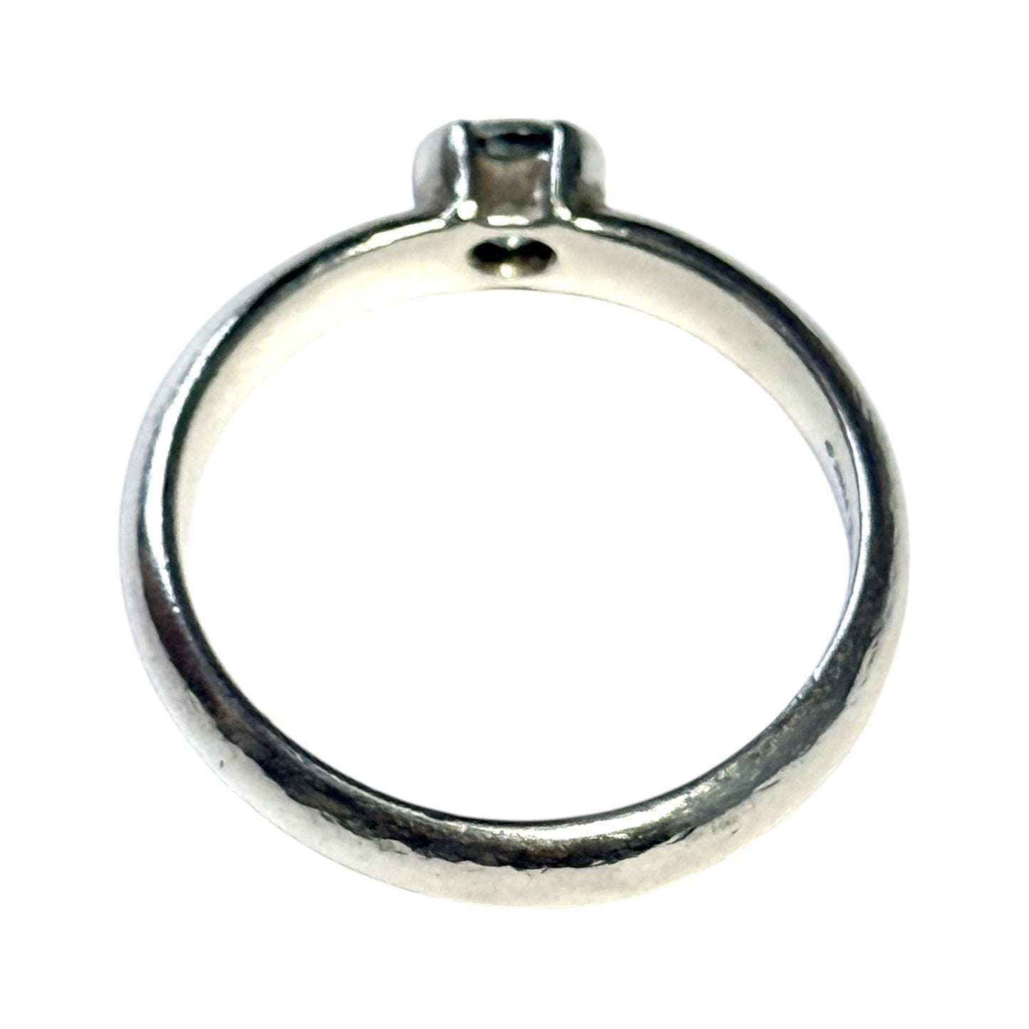 Rare Vintage Tiffany & Co Peridot Silver Stacking Ring Size K