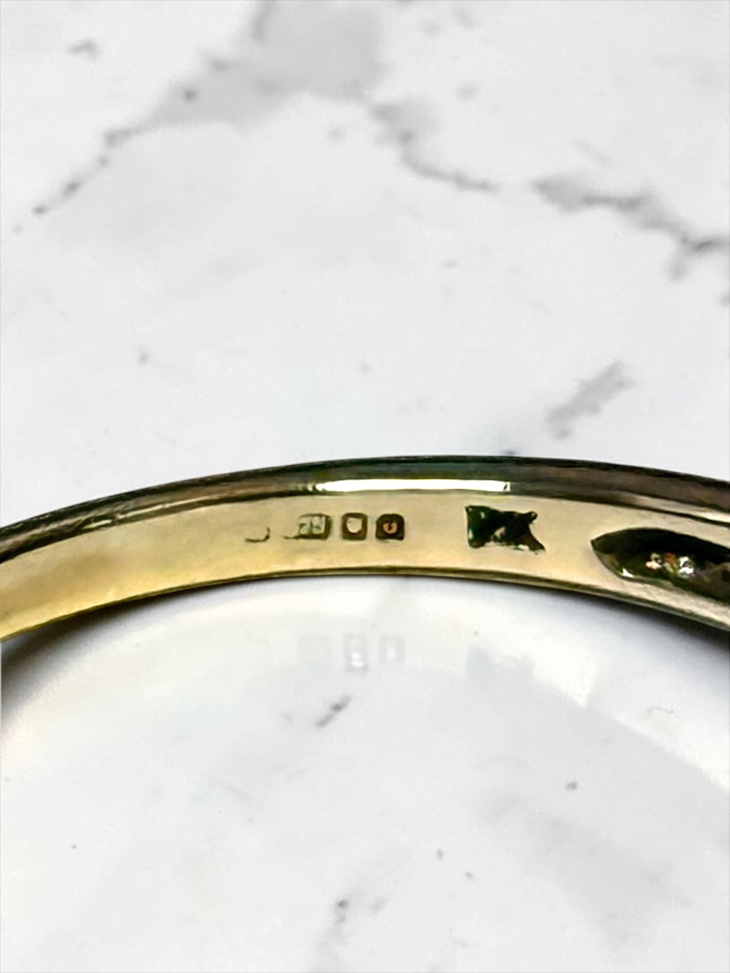 Vintage 0.36ct Channel Set Diamond 9ct Gold Ring