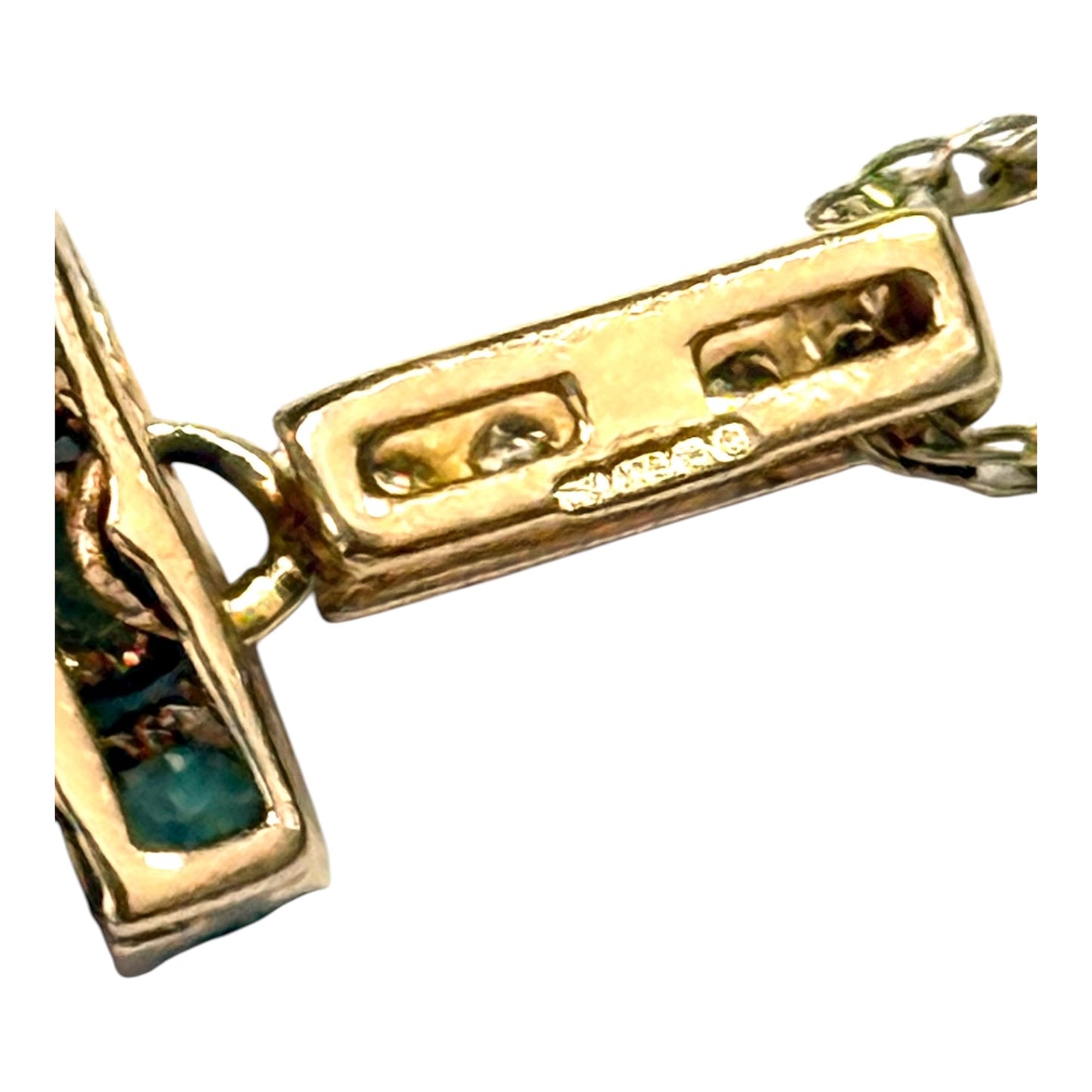 Stunning Aquamarine & Diamond Gold Pendant