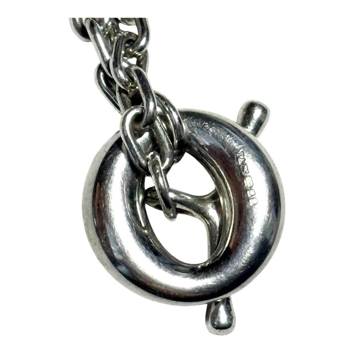 Ultra Rare Tiffany & Co Elsa Peretti Sevillana Toggle Silver 925 Necklace