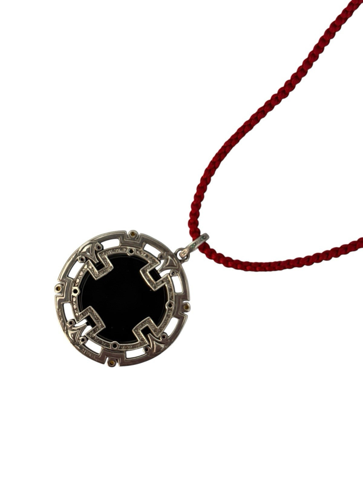 Thomas Sabo Red, Black & 925 Silver Pendant With Adjustable Rope Necklace