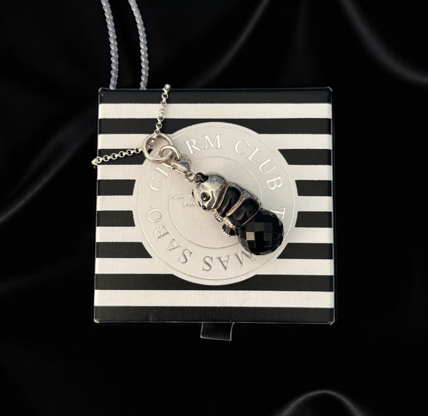 Rare Thomas Sabo Silver Panda Charm & Thomas Sabo Silver Chain Fully HallMarked Necklace