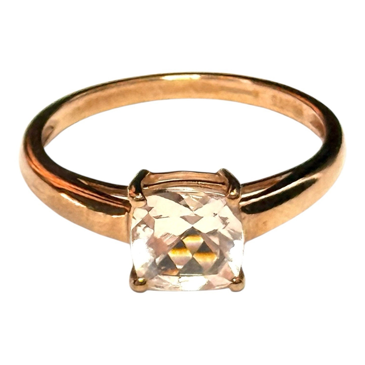Quality Rose Gold Rose Quartz Solitaire