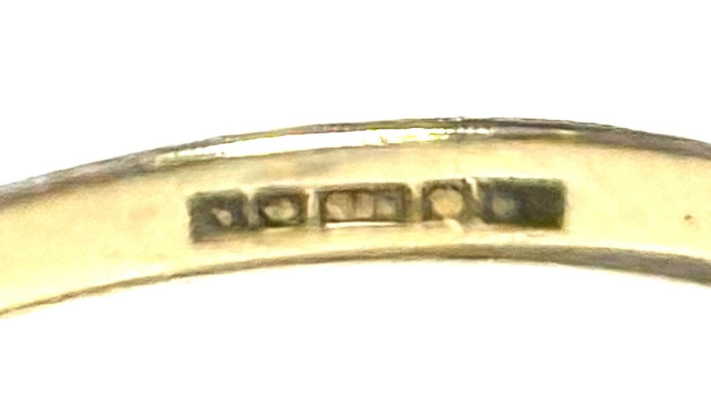 Simple Vintage 9ct Gold Twist Lattice Stacking Ring Size U