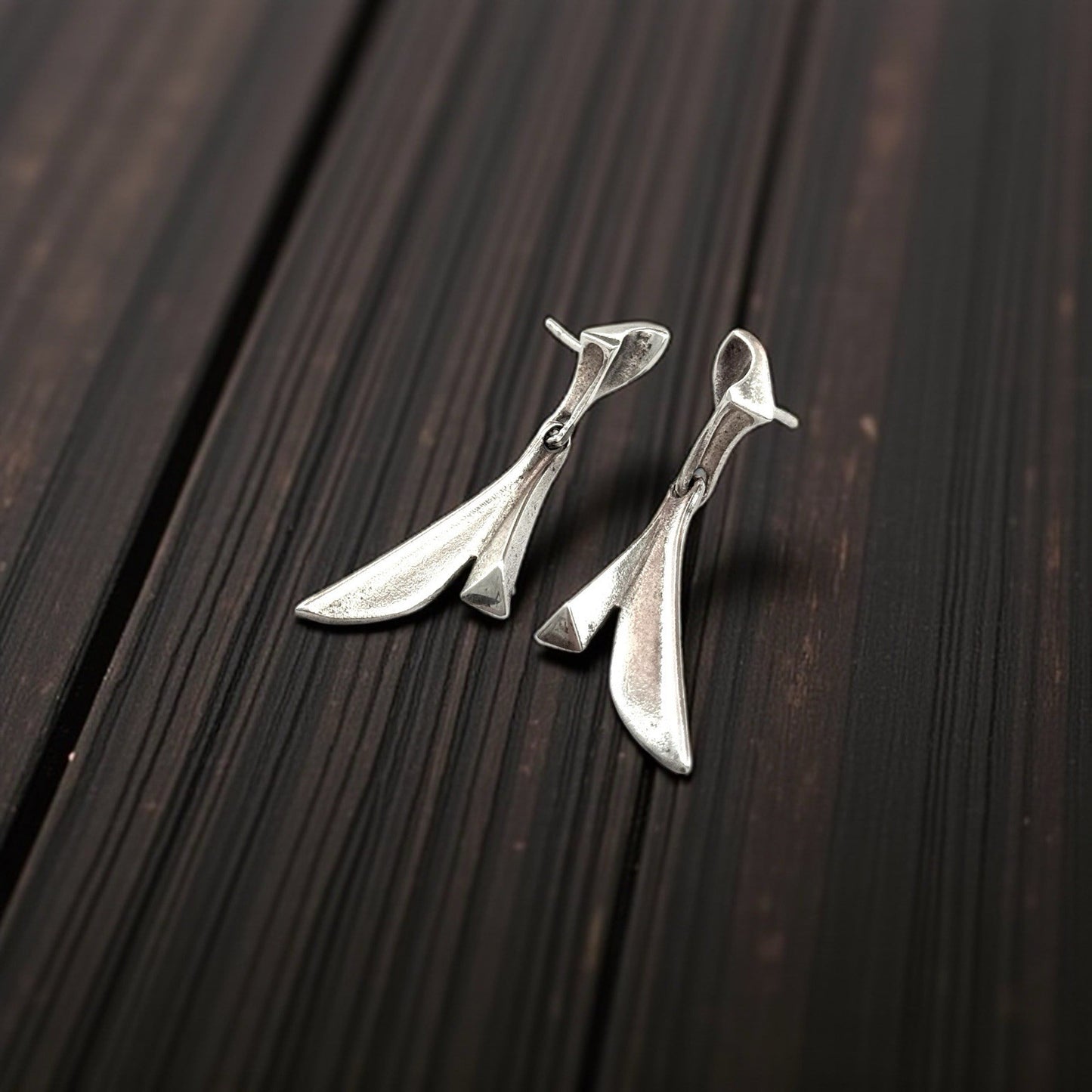 Lapponia Finland. Vintage Earrings by Zoltan Popovit in sterling silver
