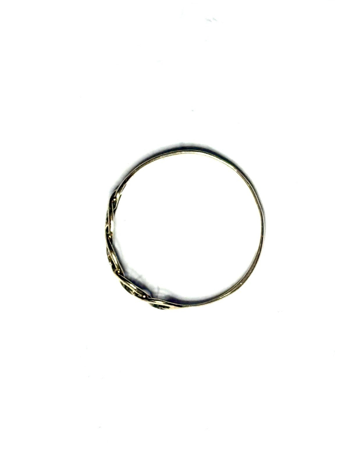 Simple Vintage 9ct Gold Twist Lattice Stacking Ring Size U
