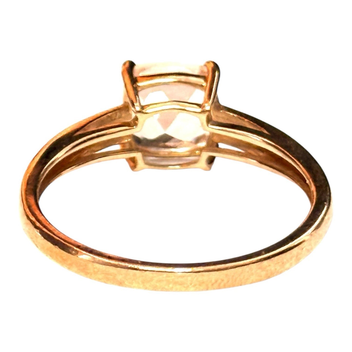 Quality Rose Gold Rose Quartz Solitaire