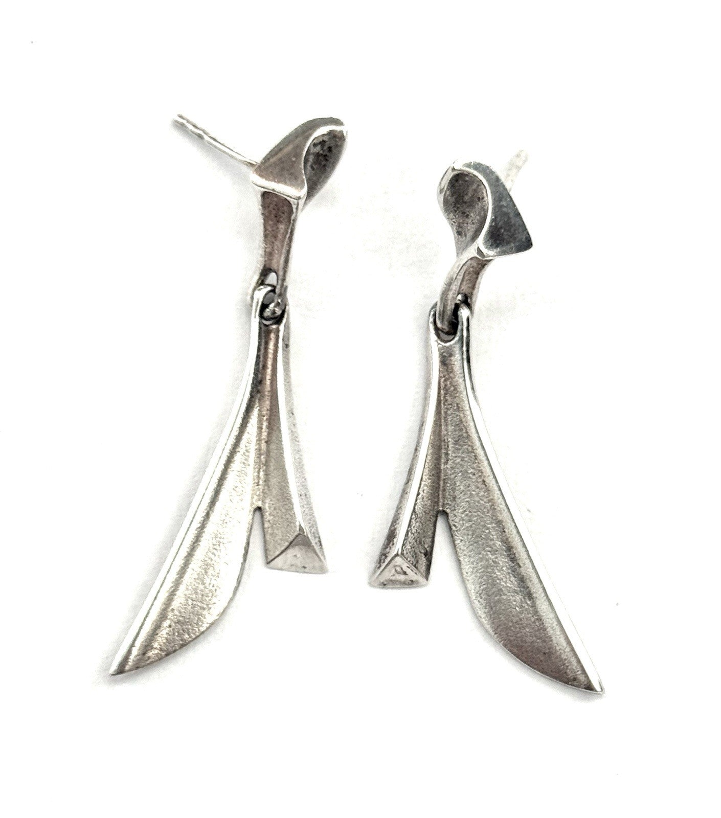 Lapponia Finland. Vintage Earrings by Zoltan Popovit in sterling silver
