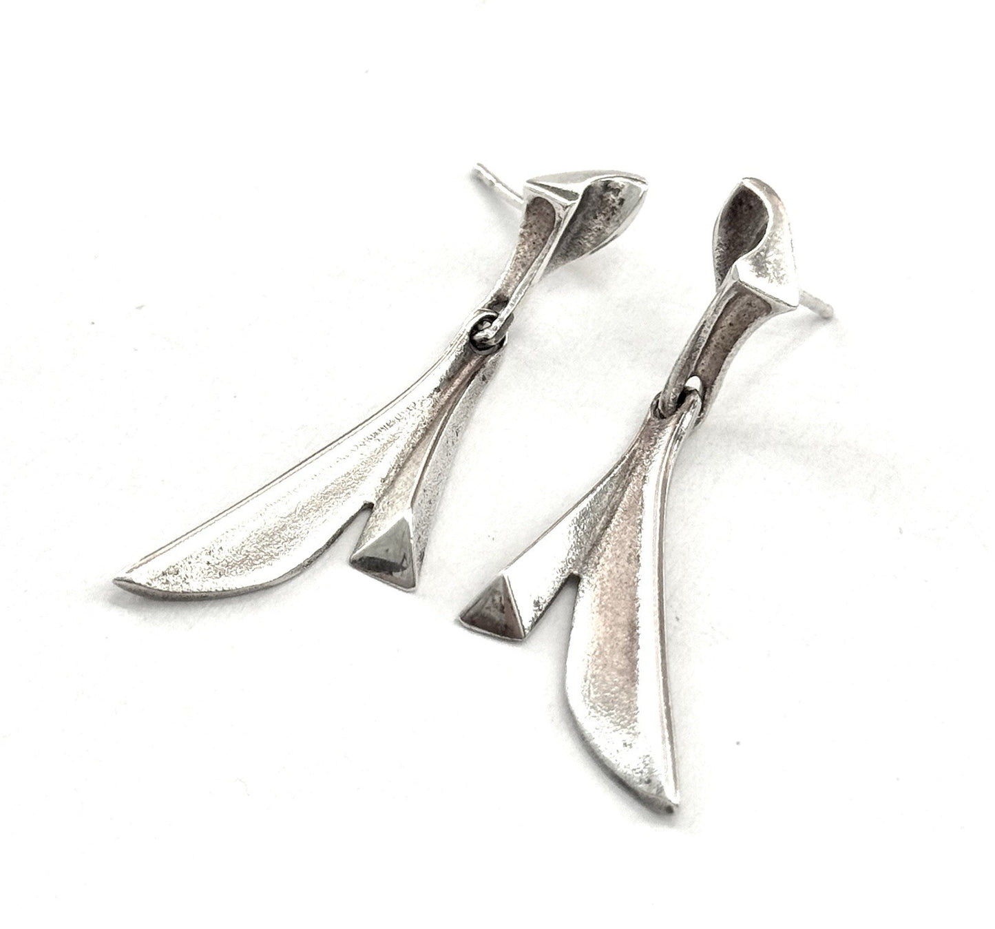 Lapponia Finland. Vintage Earrings by Zoltan Popovit in sterling silver