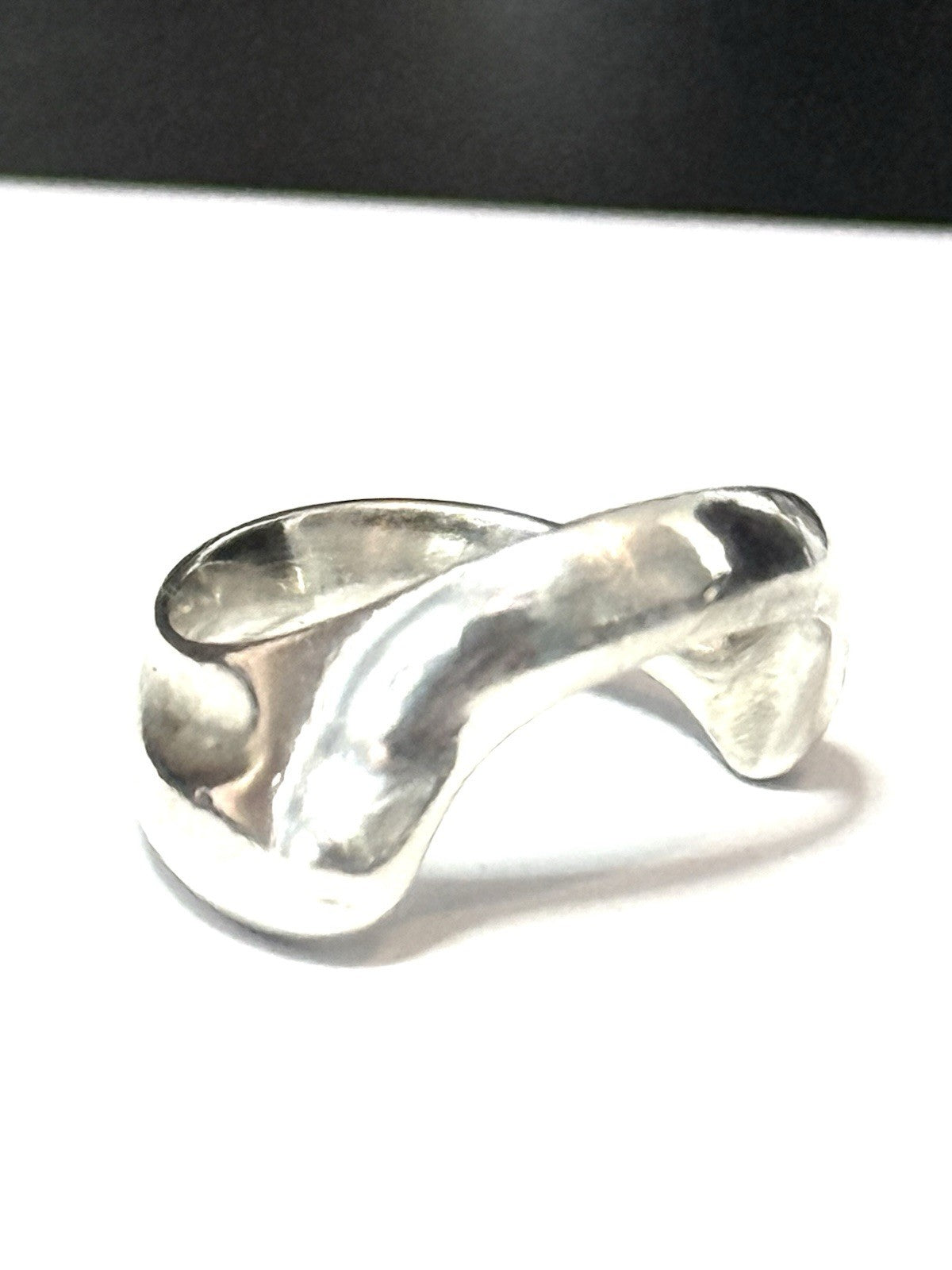 Tiffany & Co. Elsa Peretti Curve Open Heart Ring Size G Sterling Silver 925
