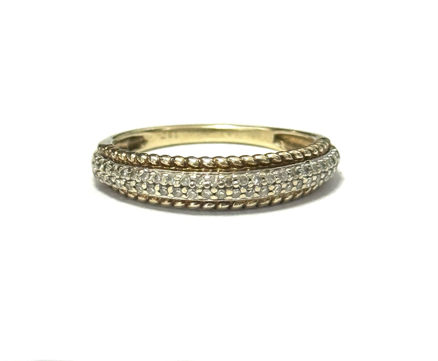 52 Diamond Gold Stacking Ring Size K