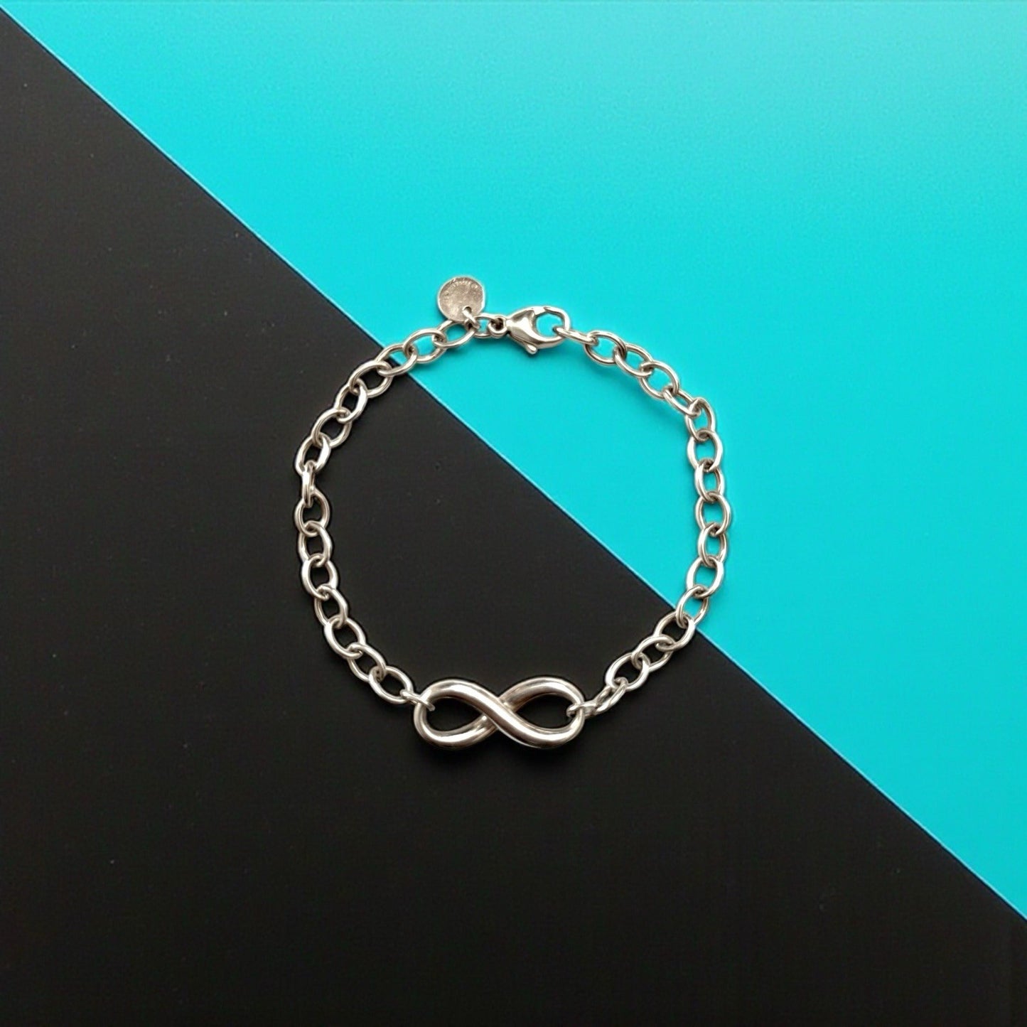 Tiffany & Co Sterling Silver Infinity Bracelet 7" Small 925 Authentic