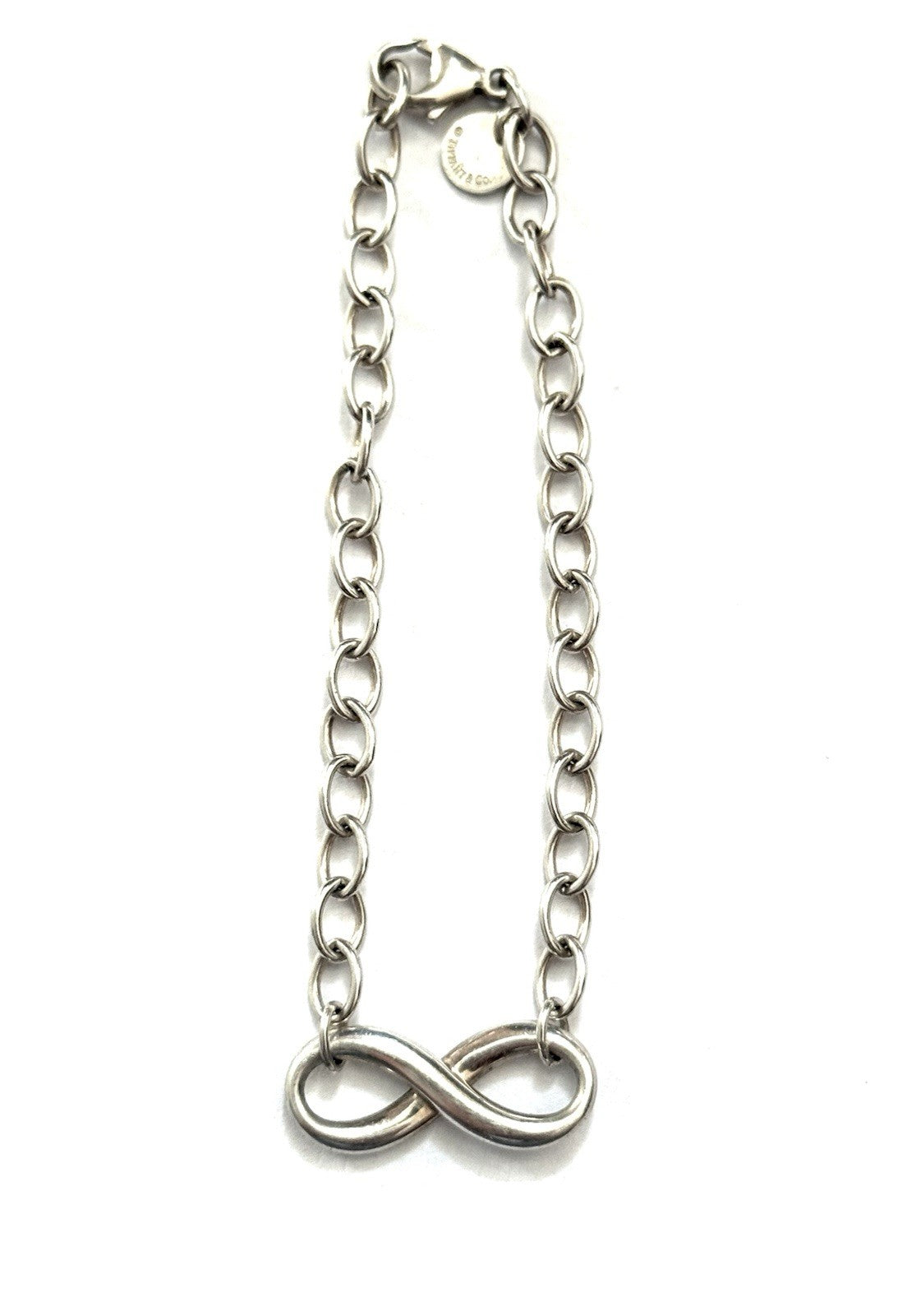 Tiffany & Co Sterling Silver Infinity Bracelet 7" Small 925 Authentic