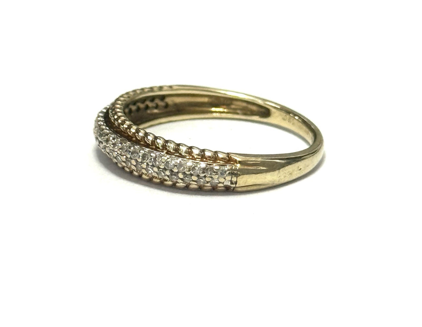 52 Diamond Gold Stacking Ring Size K