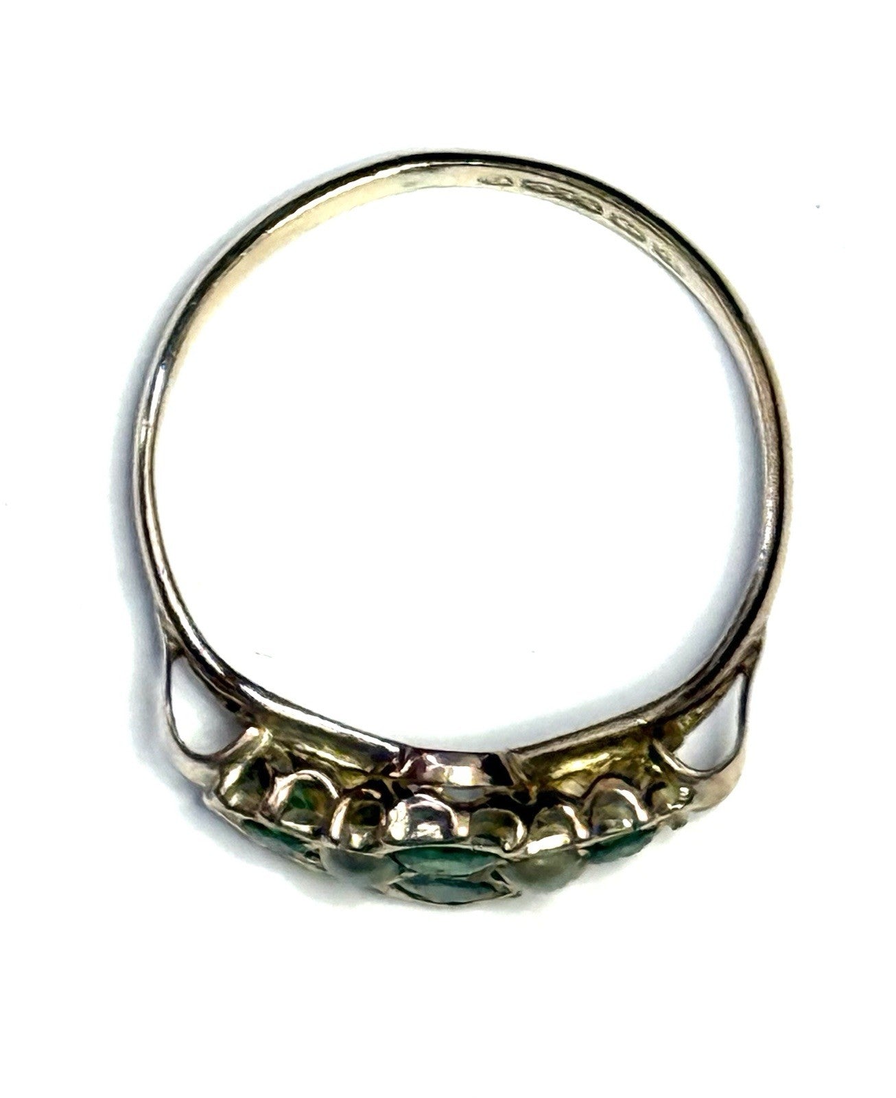Marvelous Victorian 1903 Emeralds & Split Pearl Ring