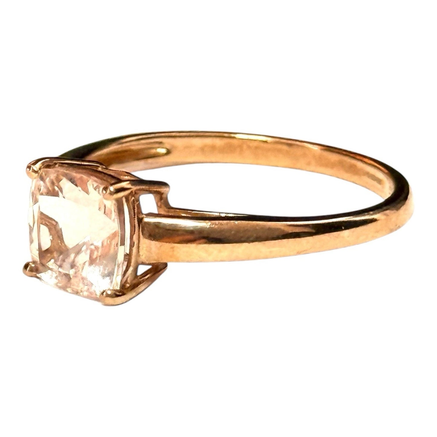 Quality Rose Gold Rose Quartz Solitaire