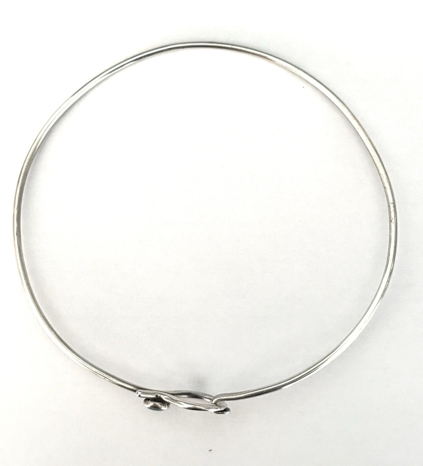Blue Stone Silver Torque Necklace