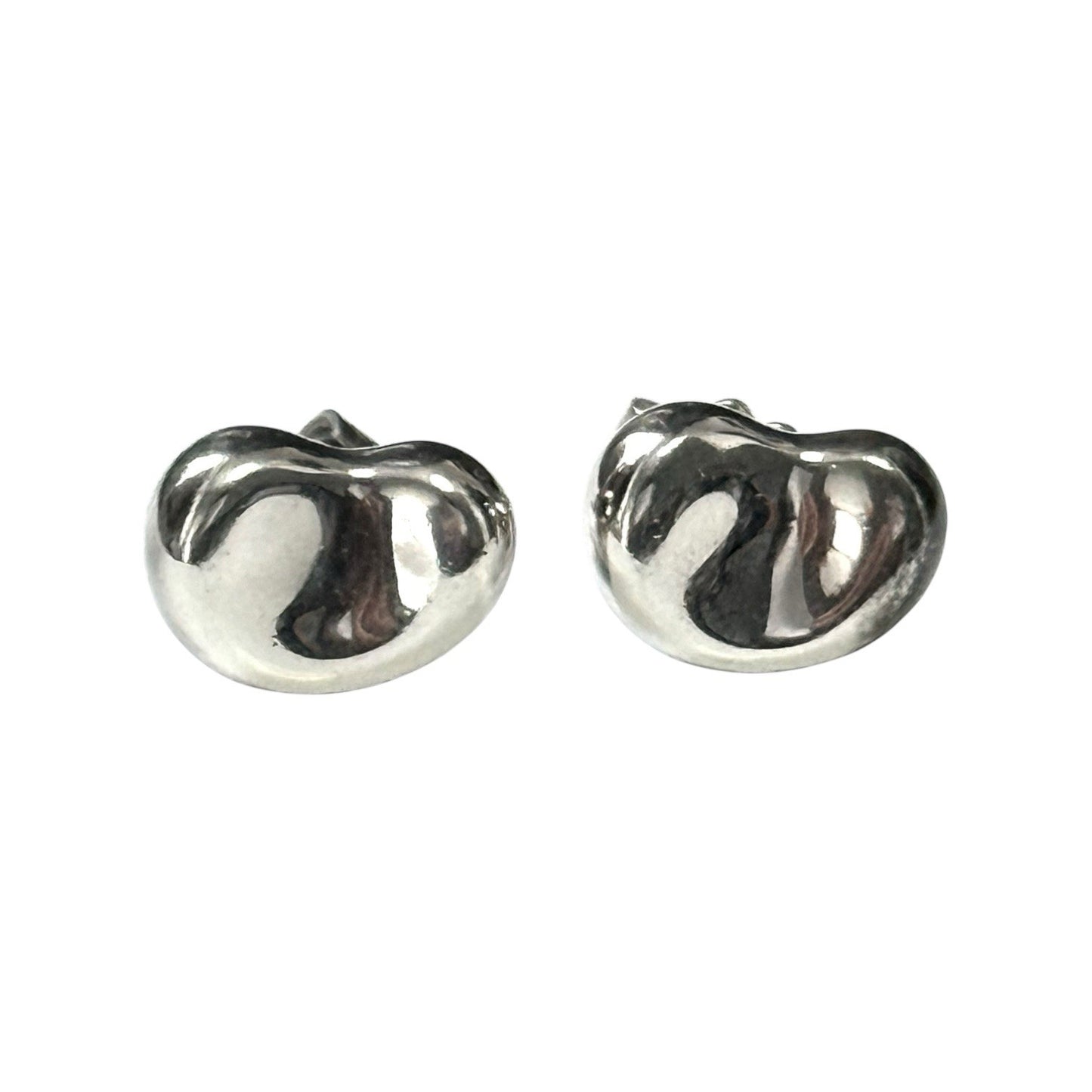 Tiffany & Co Elsa Peretti Bean Earrings 925 Silver