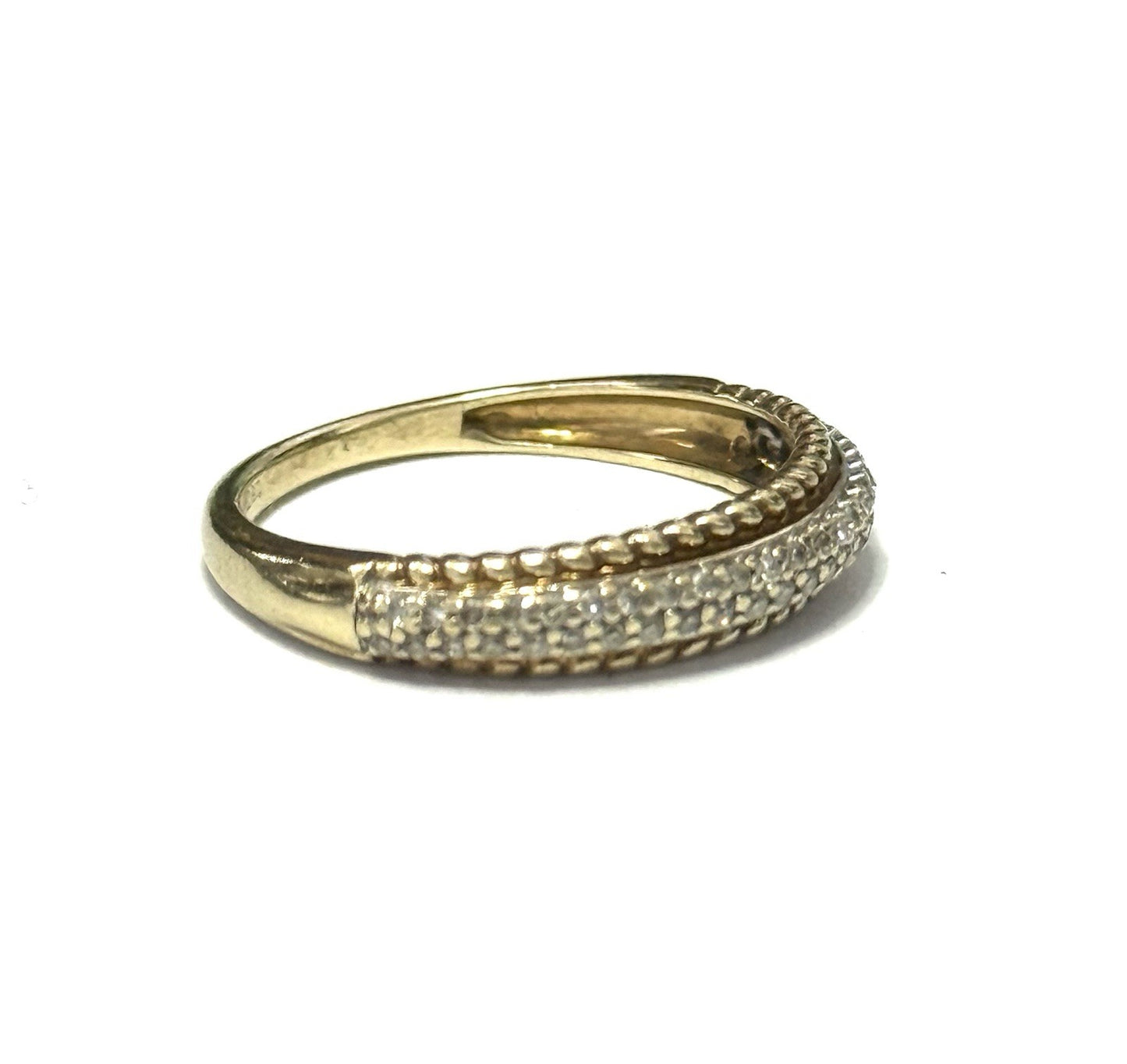 52 Diamond Gold Stacking Ring Size K