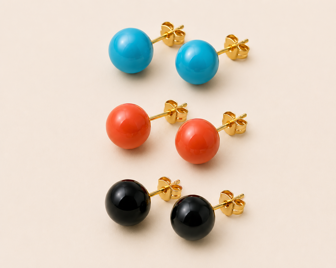 Natural Gem Earrings