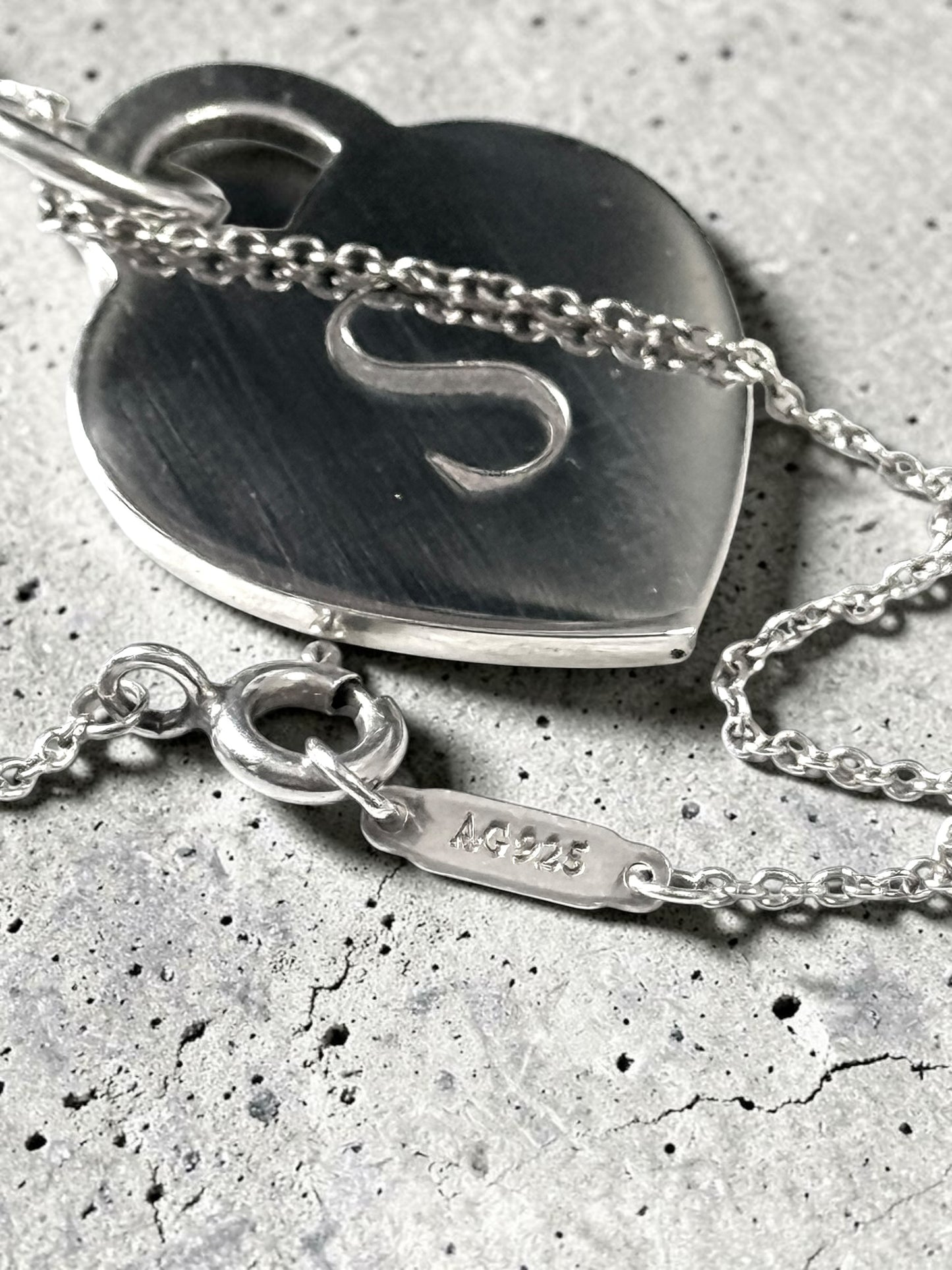 Tiffany & Co Initial S and Tiffany & Co 18" Chain 925 Silver