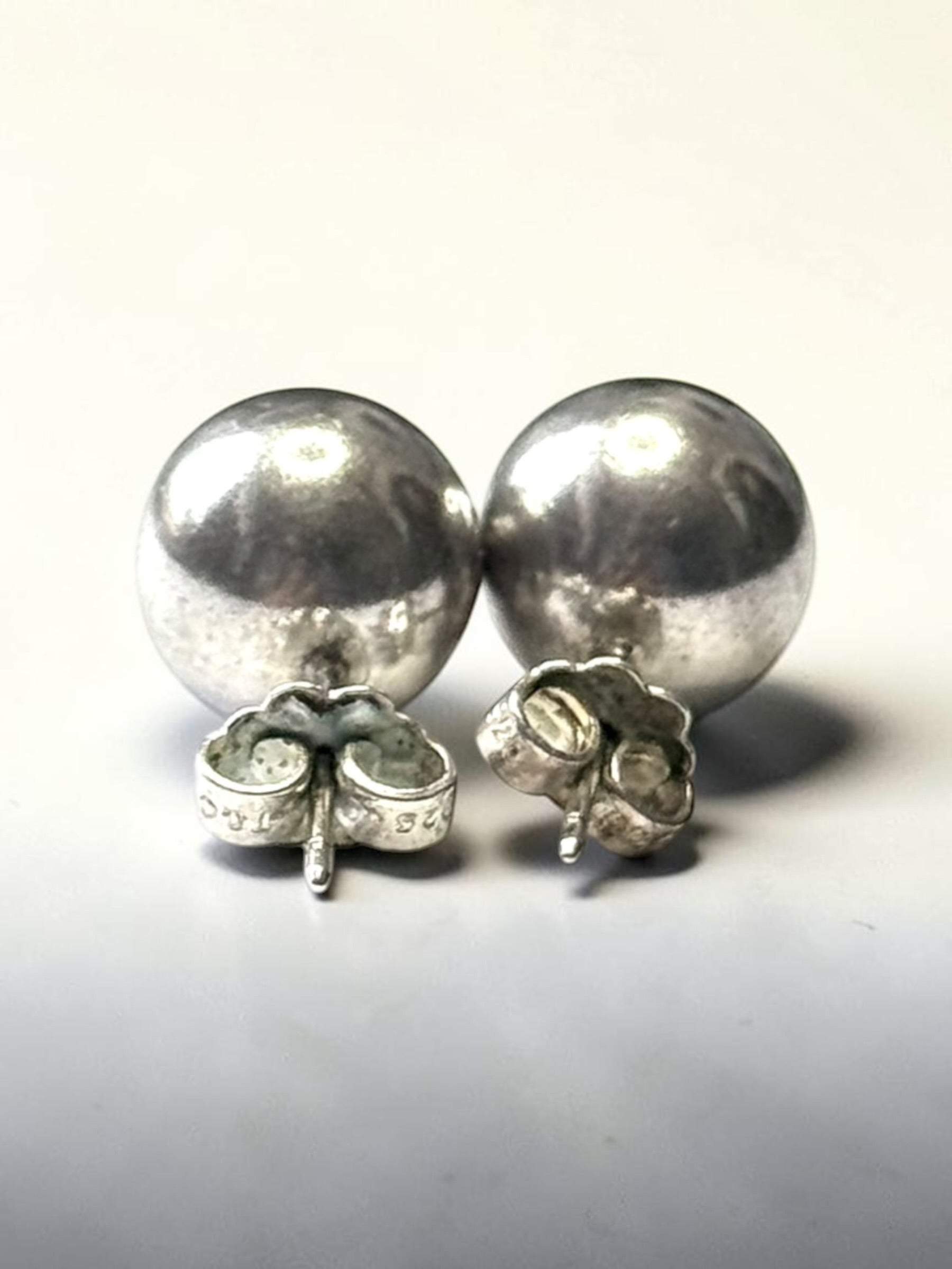 Tiffany and Co Sterling 10mm Hardwear Ball Earrings