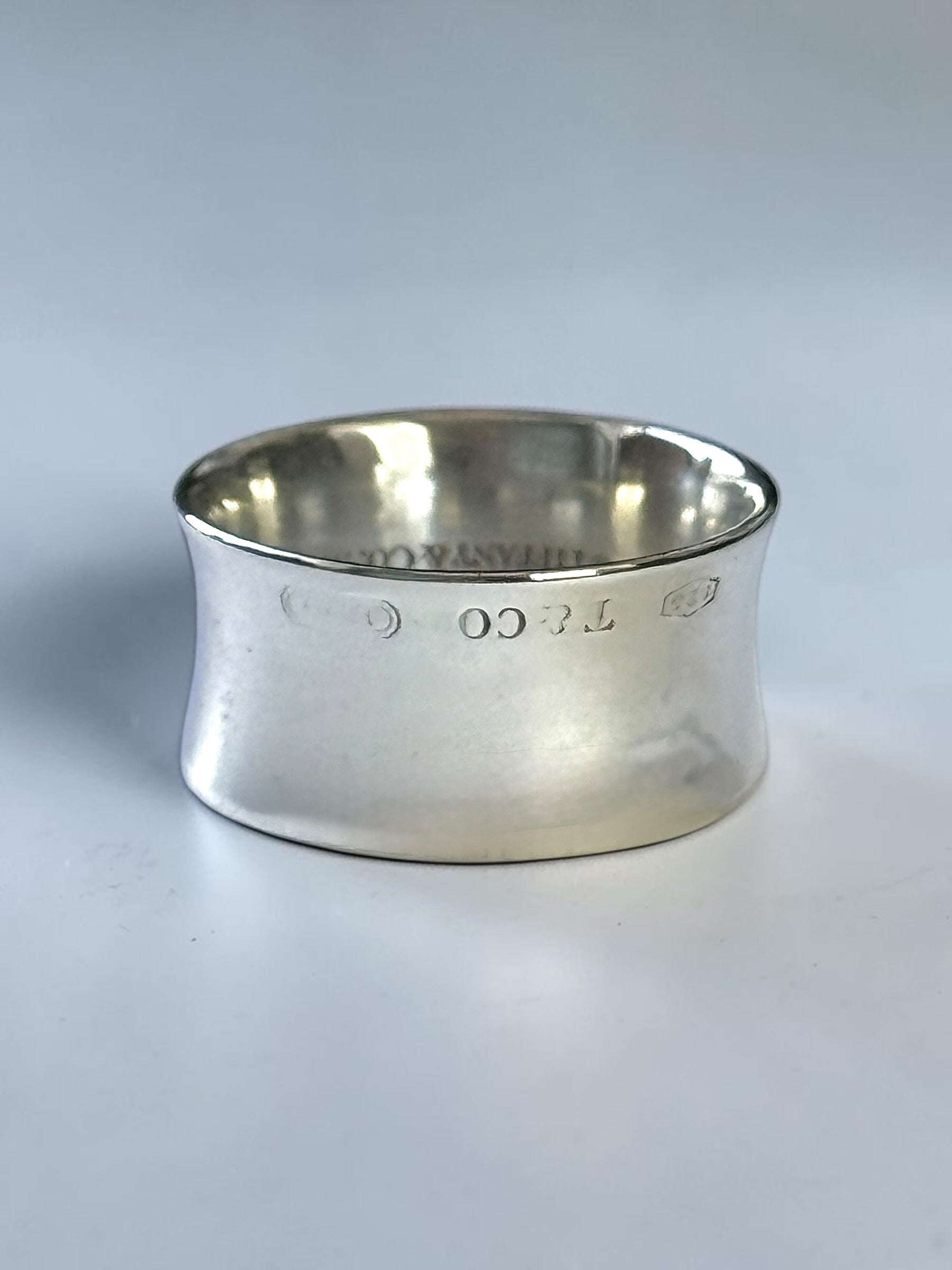 Tiffany & Co 1837 Vintage Wide Band Ring Hallmarked Size W